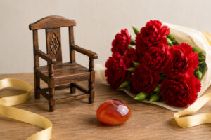 17 year anniversary gift -carnations_and_chair