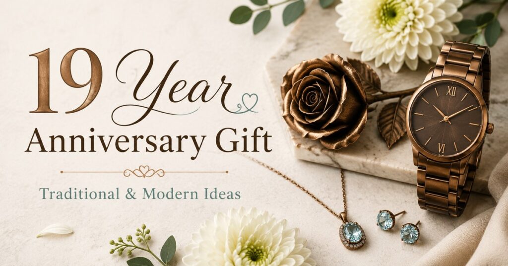 19 Year Anniversary Gift Traditional and Modern