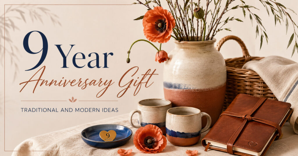 9 Year Anniversary gift Traditional and Modern